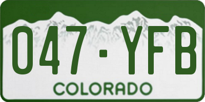 CO license plate 047YFB