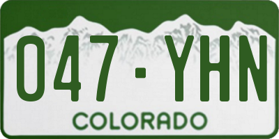 CO license plate 047YHN