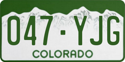 CO license plate 047YJG