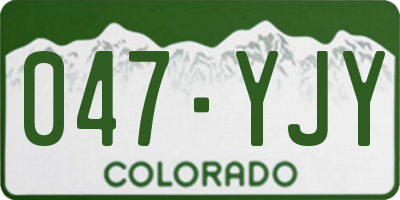 CO license plate 047YJY