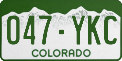 CO license plate 047YKC