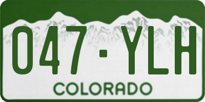CO license plate 047YLH