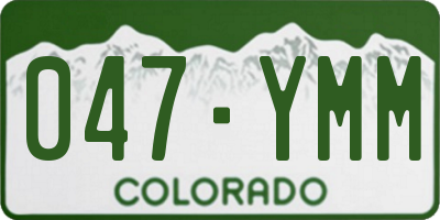 CO license plate 047YMM