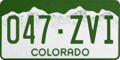 CO license plate 047ZVI