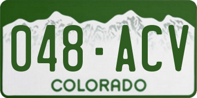 CO license plate 048ACV