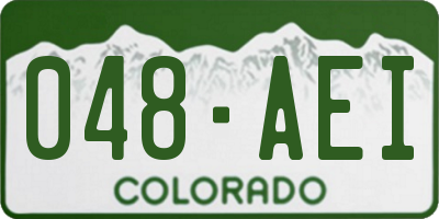 CO license plate 048AEI