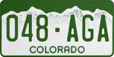 CO license plate 048AGA