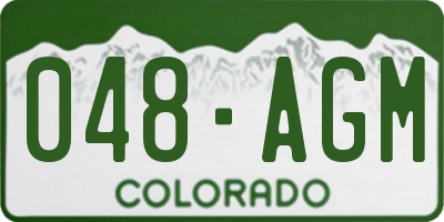 CO license plate 048AGM