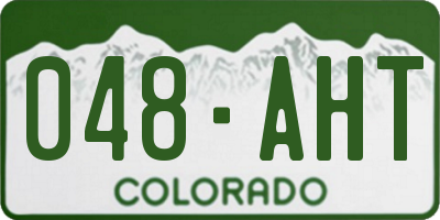CO license plate 048AHT