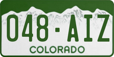 CO license plate 048AIZ