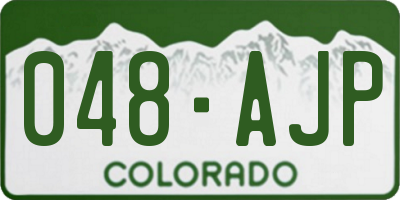 CO license plate 048AJP