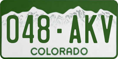 CO license plate 048AKV