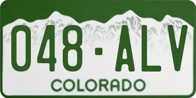 CO license plate 048ALV