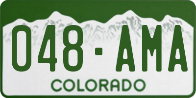 CO license plate 048AMA