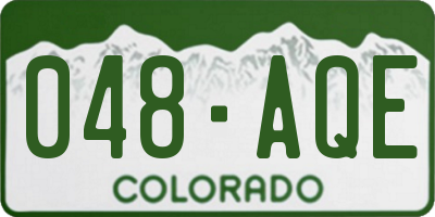 CO license plate 048AQE