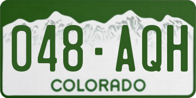 CO license plate 048AQH