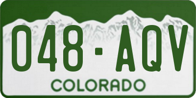 CO license plate 048AQV