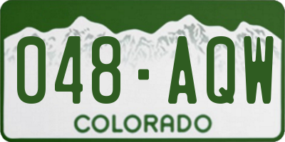 CO license plate 048AQW