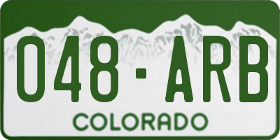 CO license plate 048ARB