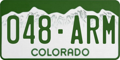 CO license plate 048ARM