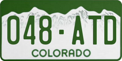 CO license plate 048ATD