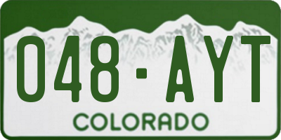 CO license plate 048AYT