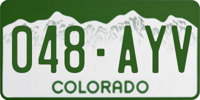 CO license plate 048AYV