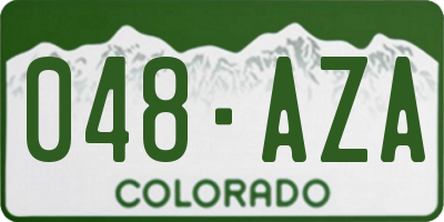 CO license plate 048AZA