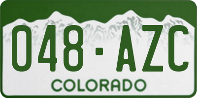 CO license plate 048AZC