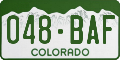 CO license plate 048BAF