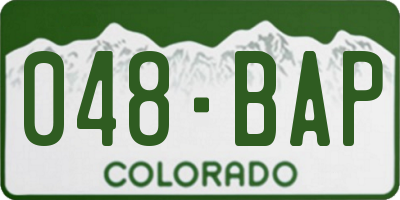 CO license plate 048BAP