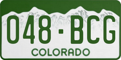 CO license plate 048BCG