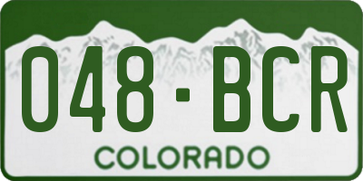 CO license plate 048BCR