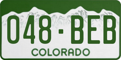 CO license plate 048BEB