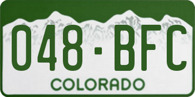 CO license plate 048BFC