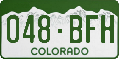 CO license plate 048BFH
