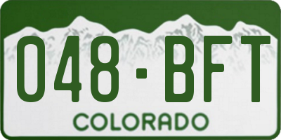CO license plate 048BFT