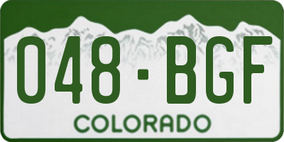 CO license plate 048BGF