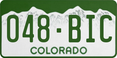 CO license plate 048BIC