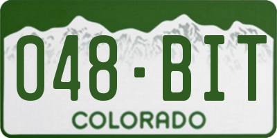 CO license plate 048BIT