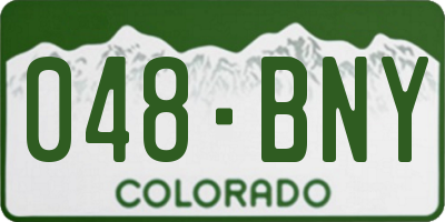 CO license plate 048BNY