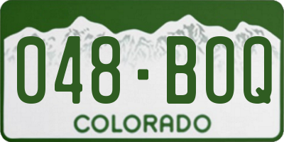 CO license plate 048BOQ