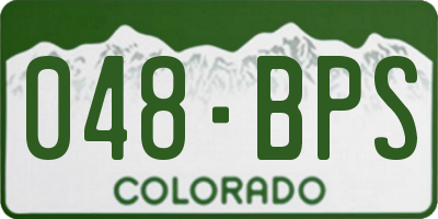 CO license plate 048BPS
