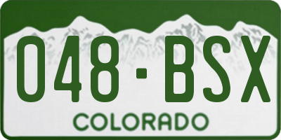 CO license plate 048BSX