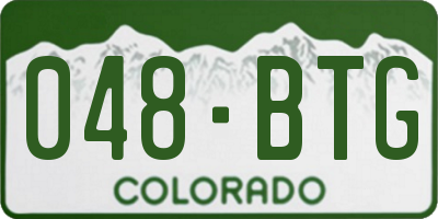 CO license plate 048BTG