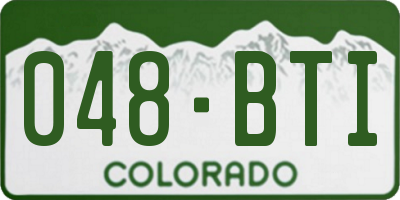 CO license plate 048BTI