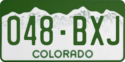 CO license plate 048BXJ