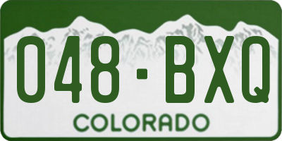 CO license plate 048BXQ