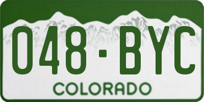 CO license plate 048BYC