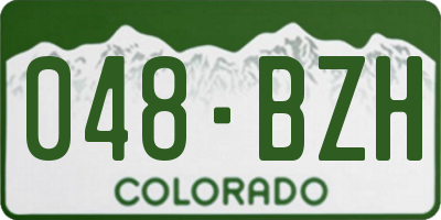 CO license plate 048BZH